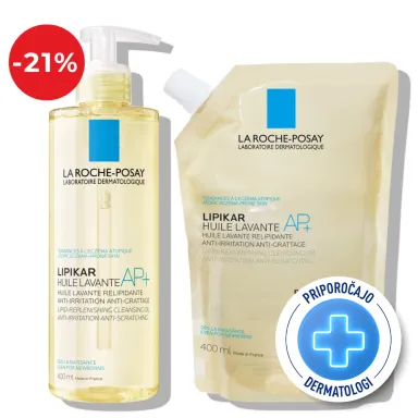 LRP Lipikar, protokol - olje + eko polnilo za suho kožo nagnjeno k atopiji (2 x 400 ml)