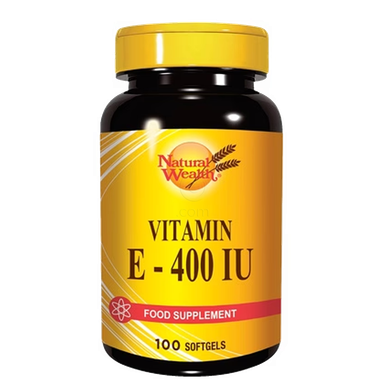 Natural Wealth Vitamin E 400 I.E., mehke kapsule (100 kapsul)