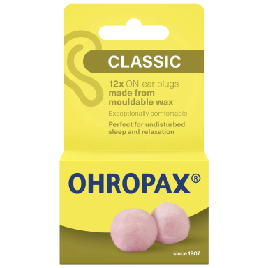 Ohropax Classic, voščeni čepki za ušesa (12 čepkov)