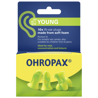 Ohropax Young, penasti ušesni čepki (10 čepkov)