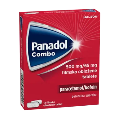 Panadol Combo 500 mg/65 mg, filmsko obložene tablete (12 tablet)