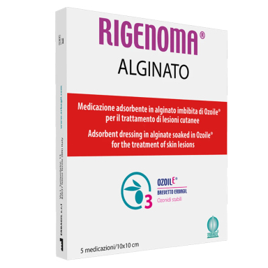 Erbagil Rigenoma Alginat, sterilna obloga 10 x 10 cm (5 oblog)