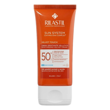 Rilastil Sun System Velvet Touch, krema za zaščito pred soncem - ZF50+ (50 ml)