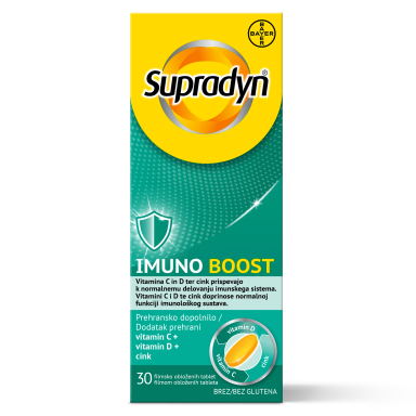 Supradyn Imuno Boost Vitamina C+D in Cink, filmsko obložene tablete (30 tablet)
