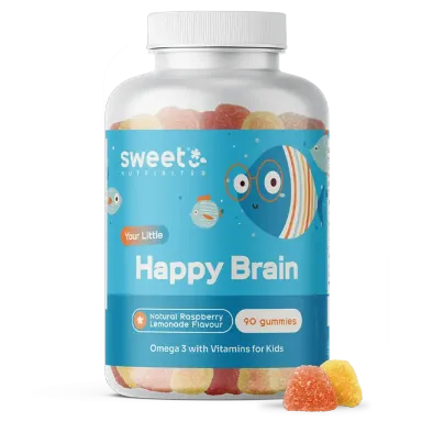 Sweet Nutribites Happy Brain Omega-3, gumi bonboni (90 bonbonov)