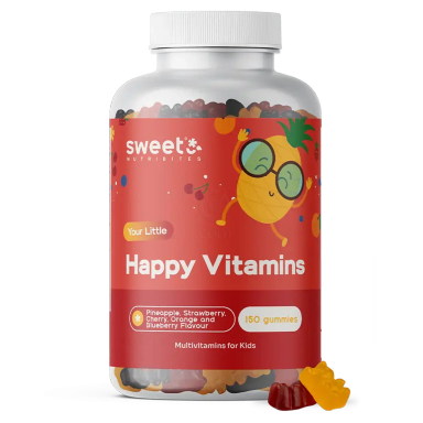 Sweet Nutribites Happy Vitamins, multivitamini za otroke, gumi bonboni (150 gumi bonbonov)