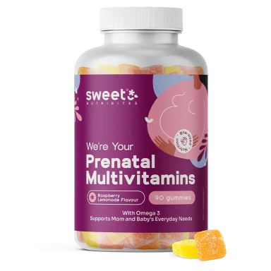 Sweet Nutribites Prenatalni multivitamini + omega-3, gumijasti bonboni (90 bonbonov)