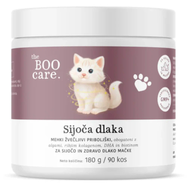 The BOO Care, dopolnilna krmna mešanica za za mačke - sijoča dlaka (90 priboljškov)