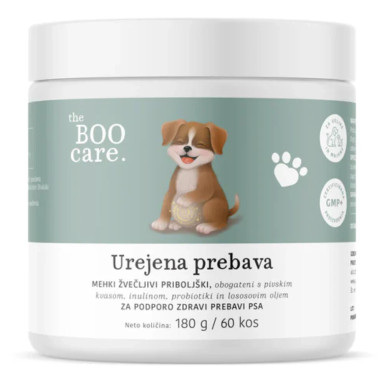 The BOO Care, dopolnilna krmna mešanica za za pse - urejena prebava (60 priboljškov)