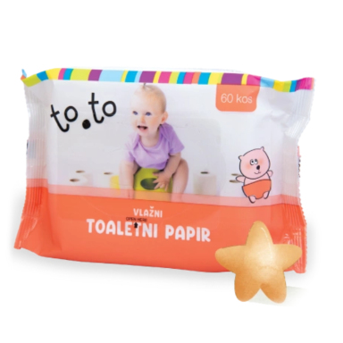 to.to Sensitive, vlažni WC papir (60 kosov)