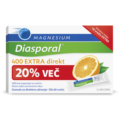 Magnesium-Diasporal 400 Extra Direkt, vrečke (60 vrečk)