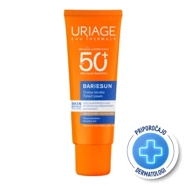 Uriage Bariesun, tonirana krema za zaščito pred soncem za občutljivo kožo - Doree - ZF50+ (50 ml)