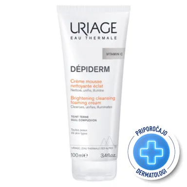 Uriage Depiderm, peneča krema za umivanje obraza za vse tipe kože (100 ml)