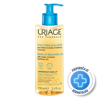 Uriage Eau Thermale, olje za odstranjevanje ličil za obraz in oči (100 ml)