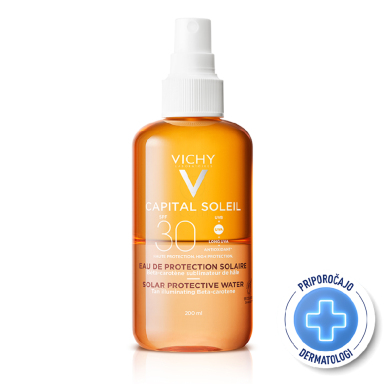 Vichy Capital Soleil, tonirana vodica za zaščito pred soncem - ZF30 (200 ml)