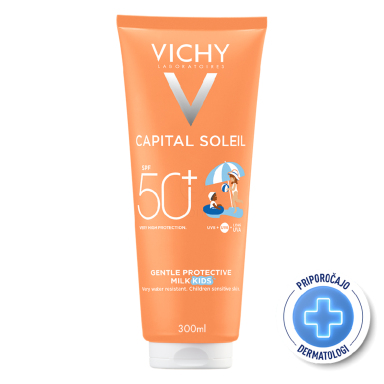 Vichy Capital Soleil, zaščitno mleko za otroke - ZF50+ (300 ml)