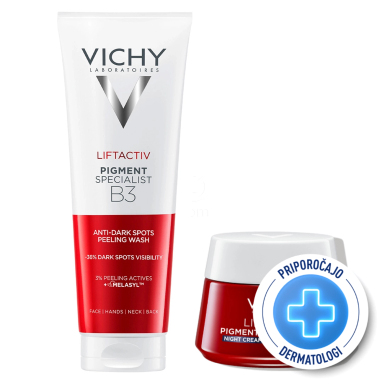 Vichy Pigment Specialist B3, nočni protokol proti temnim madežem (125 ml + 50 ml)