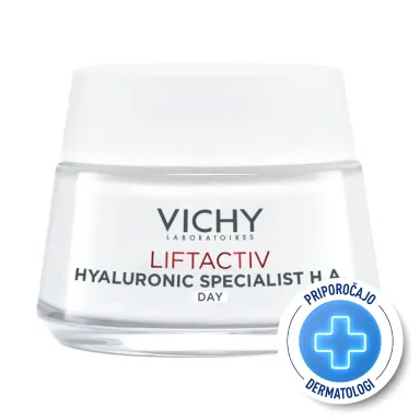 Vichy Liftactiv Hyaluronic Specialist H.A., dnevna krema za obraz za suho kožo proti znakom staranja (50 ml)