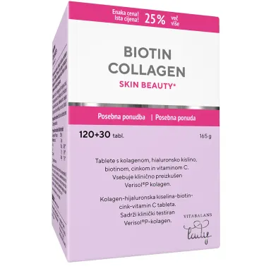 Skin Beauty Biotin Collagen Vitabalans Lady, tablete - paket (150 tablet)