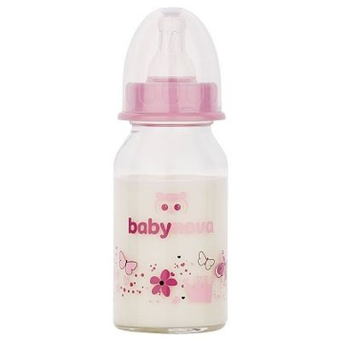 Baby-Nova, steklena steklenička - različni motivi (120 ml)