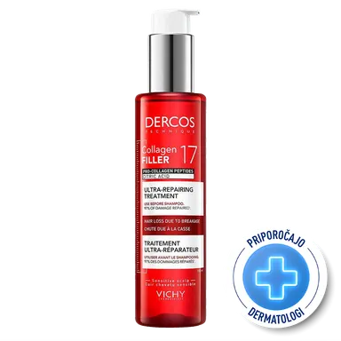 Vichy Dercos Collagen 17 Filler, ultra-obnovitveni tretma za lase (150 ml)