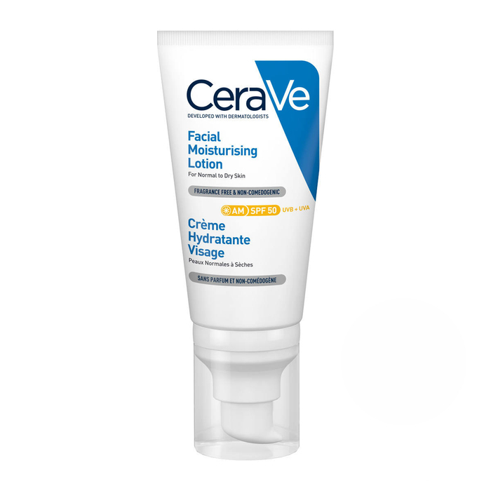 CeraVe vlažilna nega za obraz za normalno do suho kožo ZF50, 52 ml