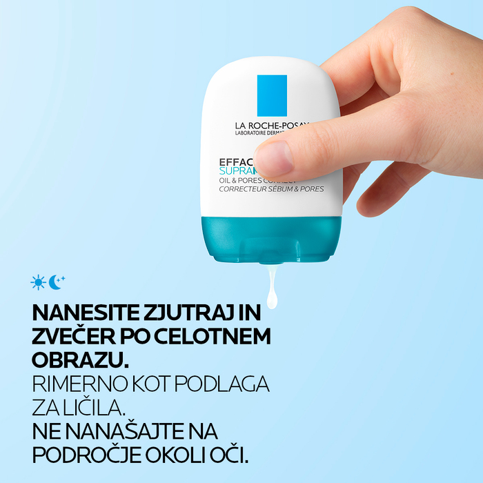 Nanašanje La Roche-Posay Effaclar Supramolecular gela na obraz zjutraj in zvečer