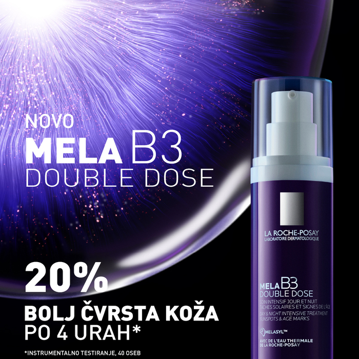 La Roche-Posay Mela B3 Double Dose — 20 % bolj čvrsta koža po 4 urah