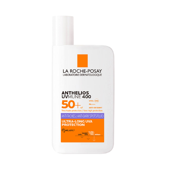 La Roche-Posay Anthelios UVMune 400 fluid za zaščito pred soncem proti temnim madežem ZF50+, 50 ml